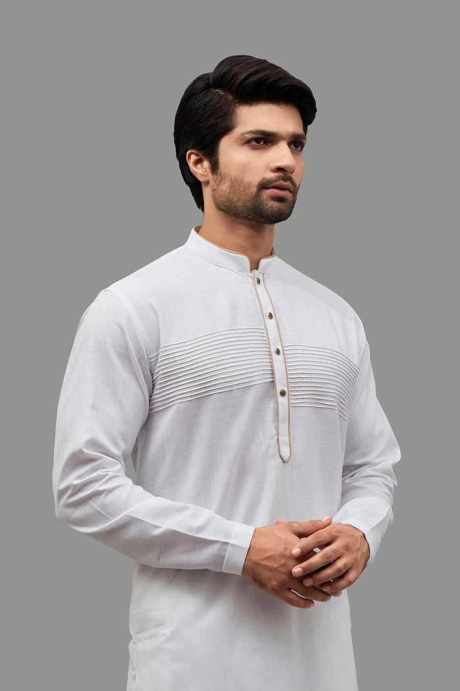 White Classic Kurta for Men