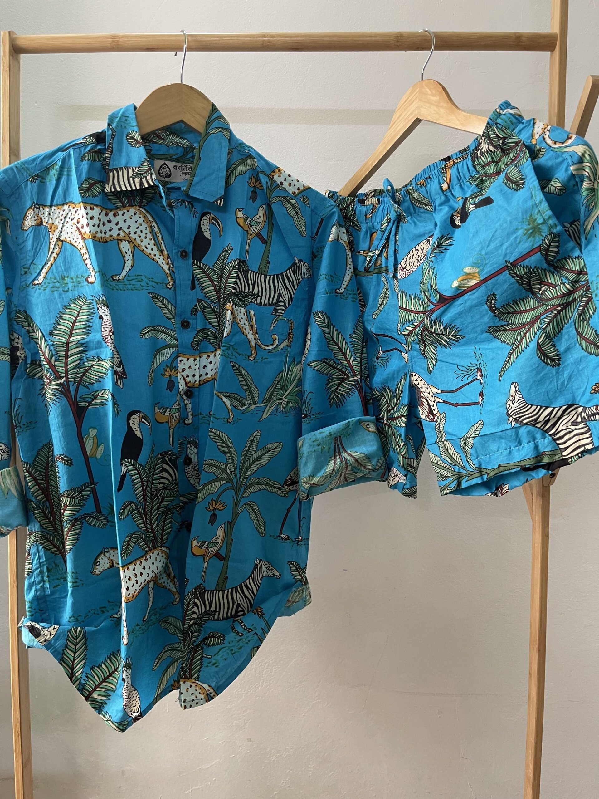 Unisex Free Size Cheetah Print Cotton Co ord Sets