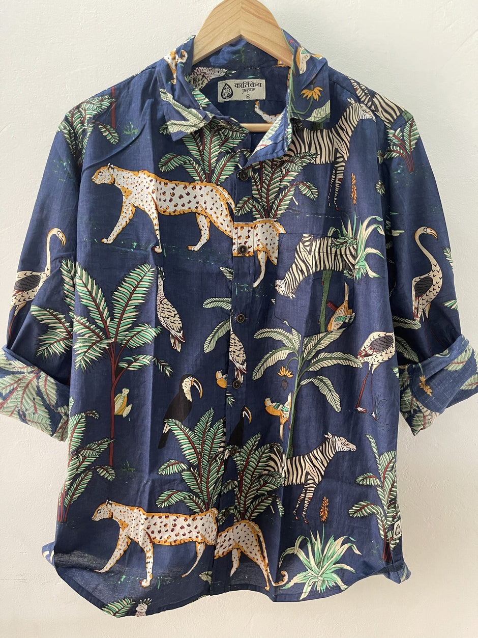 Unisex Free Size Blue Jungle Co ord Sets