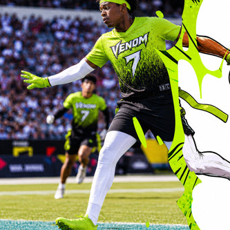 Flag football action from the Proton Sports & Apparel catalog