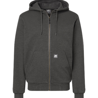 Berne Apparel Men's Heritage Grid Fleece-Lined Full-Zip Hooded Sweatshirt