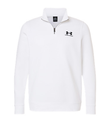 Under Armour Quarter-Zip Pullover in White/Black - Team White catalog style 6012710