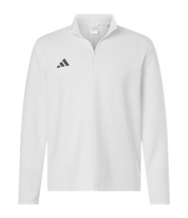Adidas Quarter-Zip Pullover in White/Team Grey Four - Team White catalog style AT400