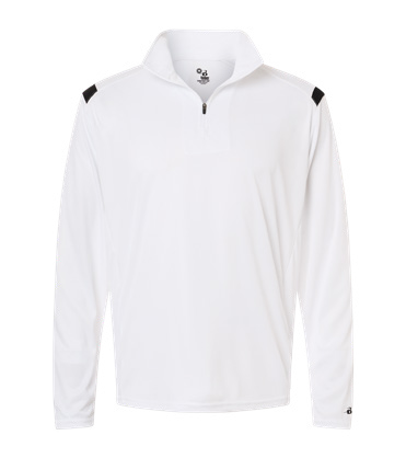Badger Hooded Shirt in White/Black - Team White catalog style 4265
