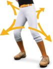 LADIES FLEXSTRETCH SOFTBALL PANT WITH BELT LOOPS