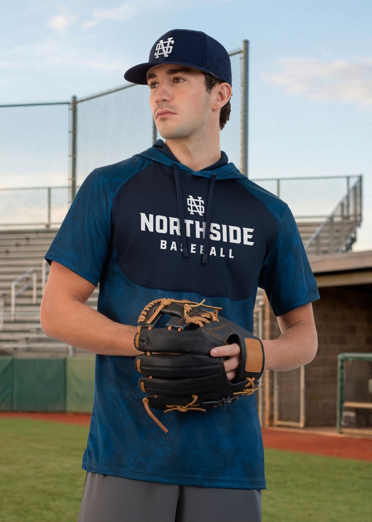 Badger Stadium Print Short-Sleeve Hooded Tee catalog photo (167.png)