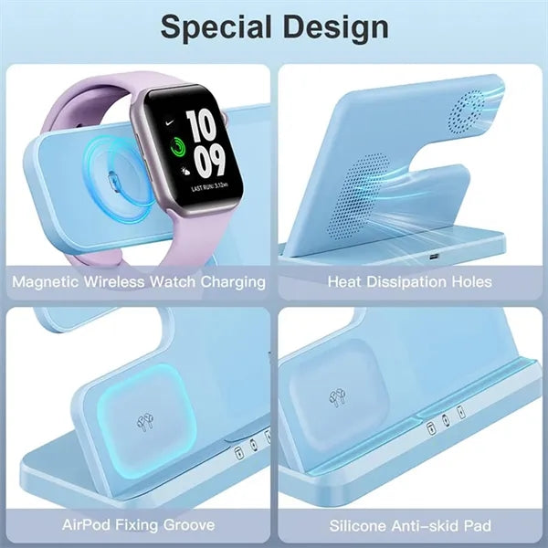 Portable Folding Three-in-one Wireless Charger