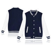 Unisex Varsity Baseball Jackets Fleece Baseball Uniforms