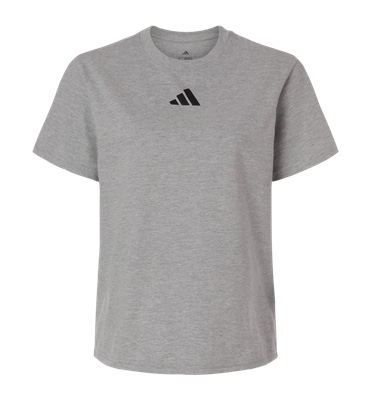 Adidas Adidas Team Heather Performance T-Shirt in Medium Grey Heather/Black