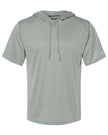 Badger Badger Men's Short-Sleeve Hooded Shirt in Silver