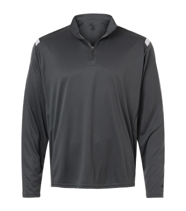 Badger Badger Team Quarter-Zip Pullover in Graphite/White