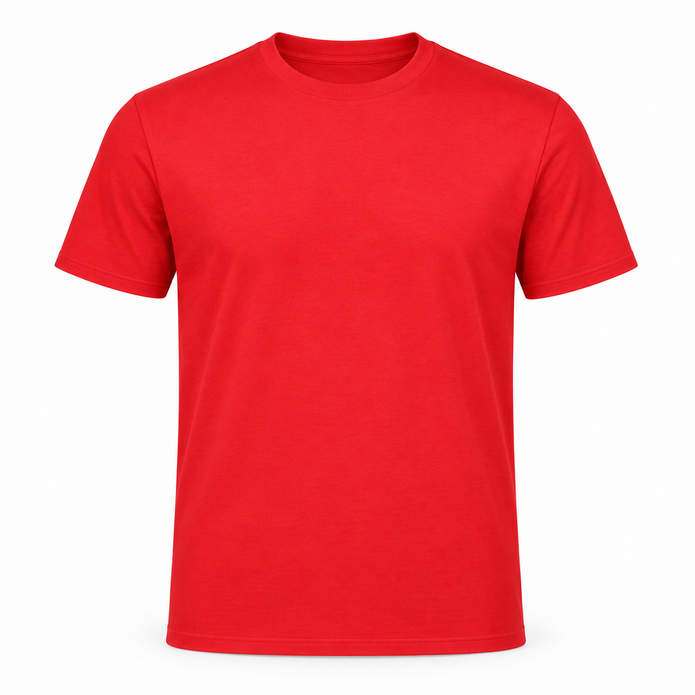 All-Day Core Basic 50/50 T-shirt, red front view