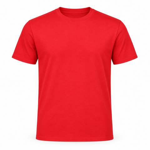 All-Day Core Basic 50/50 T-shirt, red front view