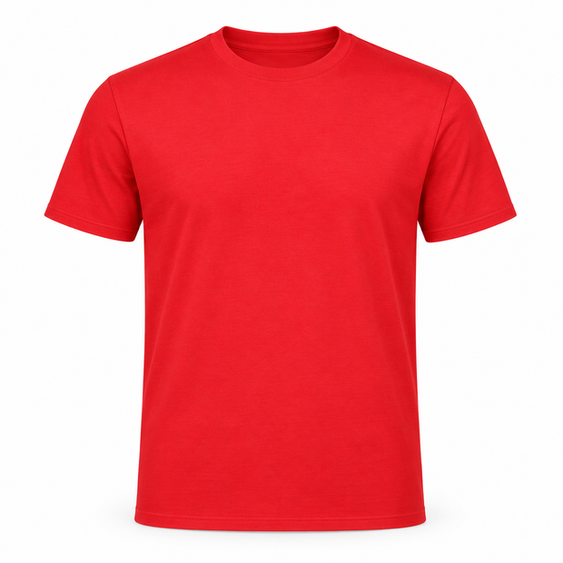 All-Day Core Basic 50/50 T-shirt, red front view