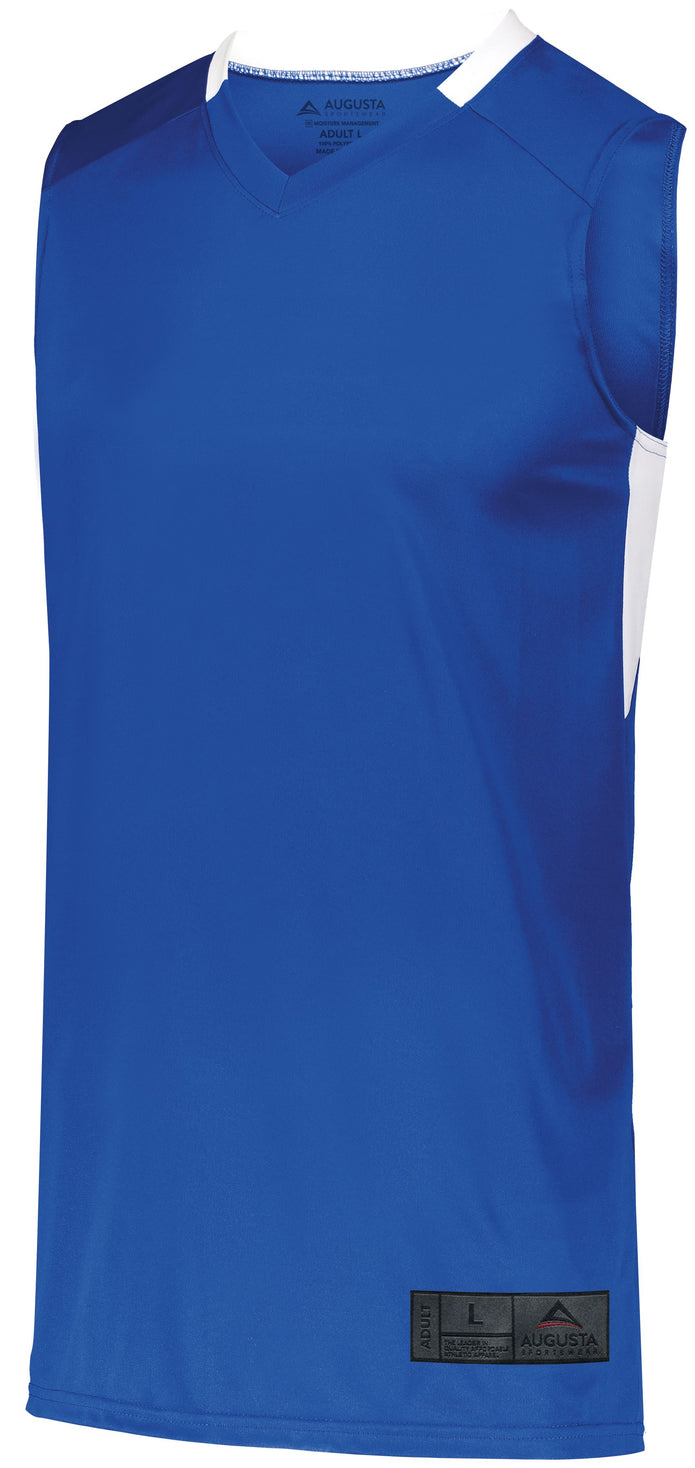 Augusta Sportswear Step-Back basketball jersey, Royal and White
