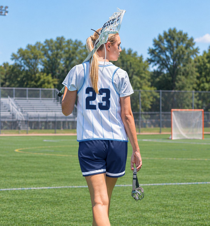 ChromaGear reversible lacrosse pinnie model, rear view