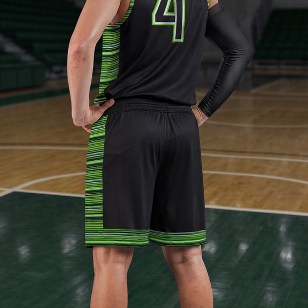ChromaGear Clutch reversible basketball jersey model, rear view