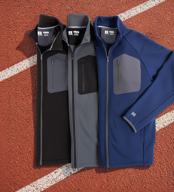 Holloway Sideline Grid Fleece Full-Zip Jacket