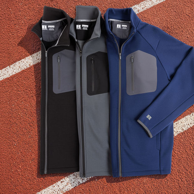 Holloway Sideline Grid Fleece Full-Zip Jacket