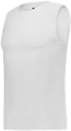 Pro Compression sleeveless crew in White