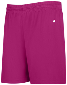 Ladies and girls B-Core flag football shorts in hot pink