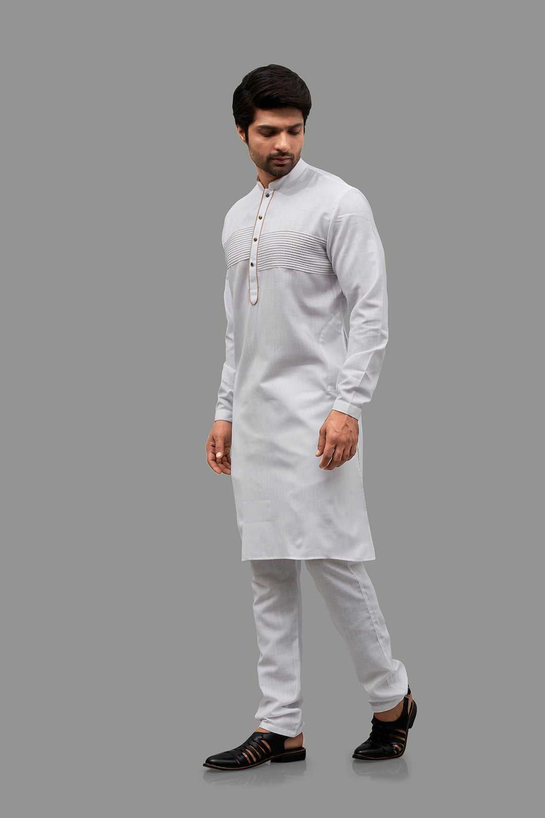 White Classic Kurta for Men
