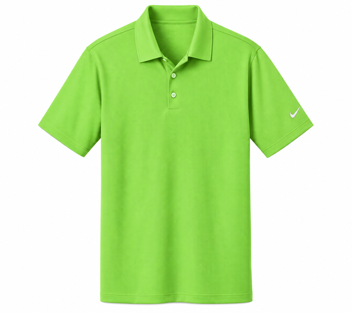 Light lime Nike Dri-FIT vertical mesh polo