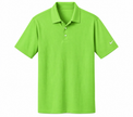 Light lime Nike Dri-FIT vertical mesh polo