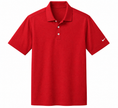 Red Nike Dri-FIT vertical mesh polo