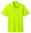 Neon lime Nike Dri-FIT vertical mesh polo