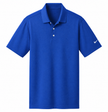 Blue Nike Dri-FIT vertical mesh polo