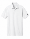 White Nike Dri-FIT vertical mesh polo