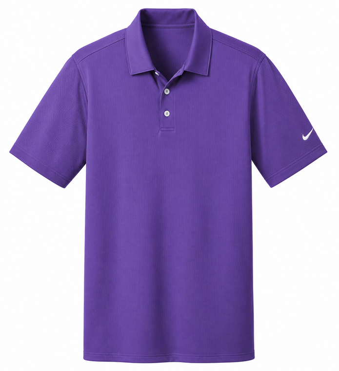 Purple Nike Dri-FIT vertical mesh polo