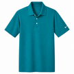 Teal Nike Dri-FIT vertical mesh polo