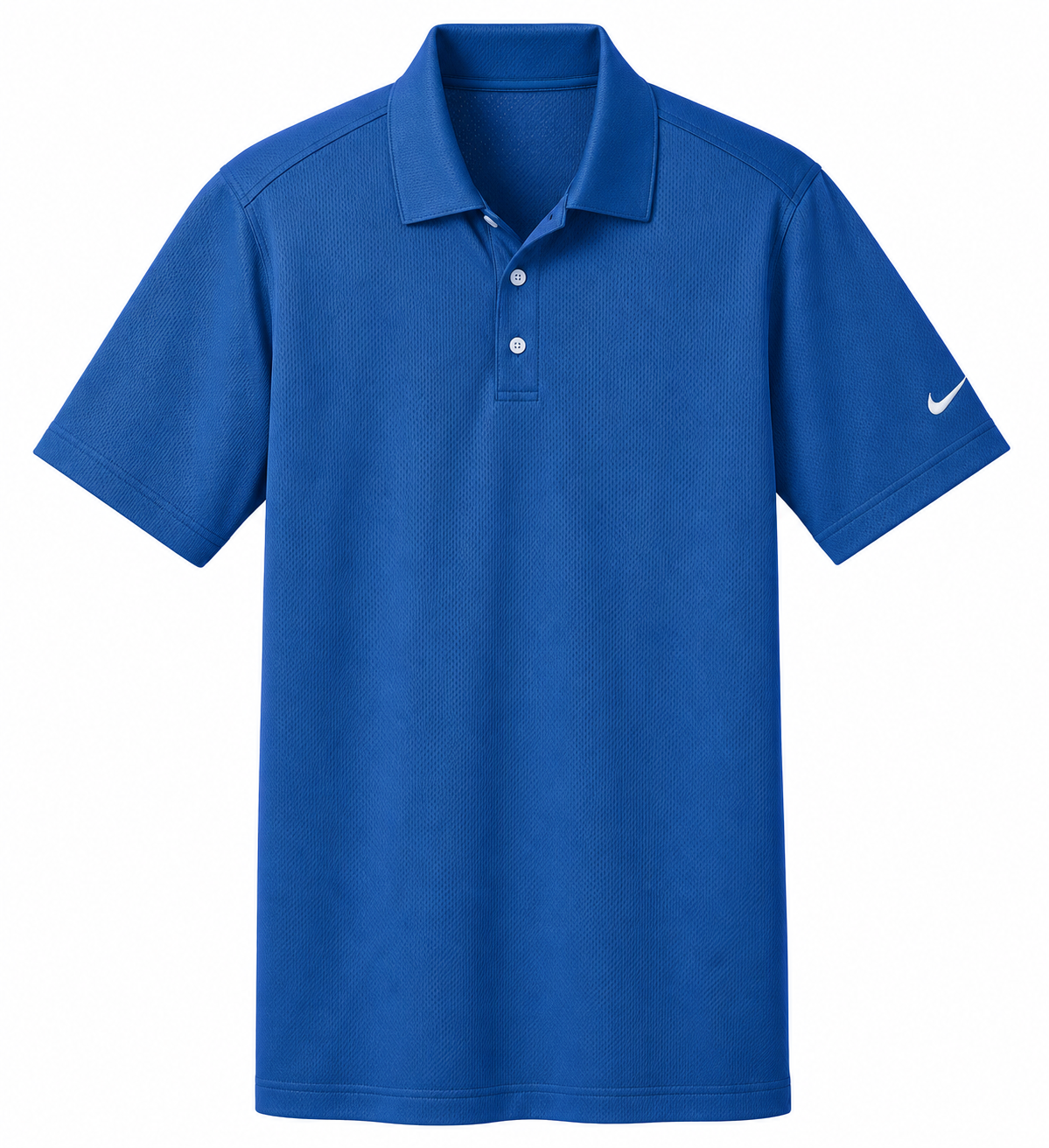 Medium blue Nike Dri-FIT vertical mesh polo