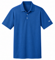 Medium blue Nike Dri-FIT vertical mesh polo