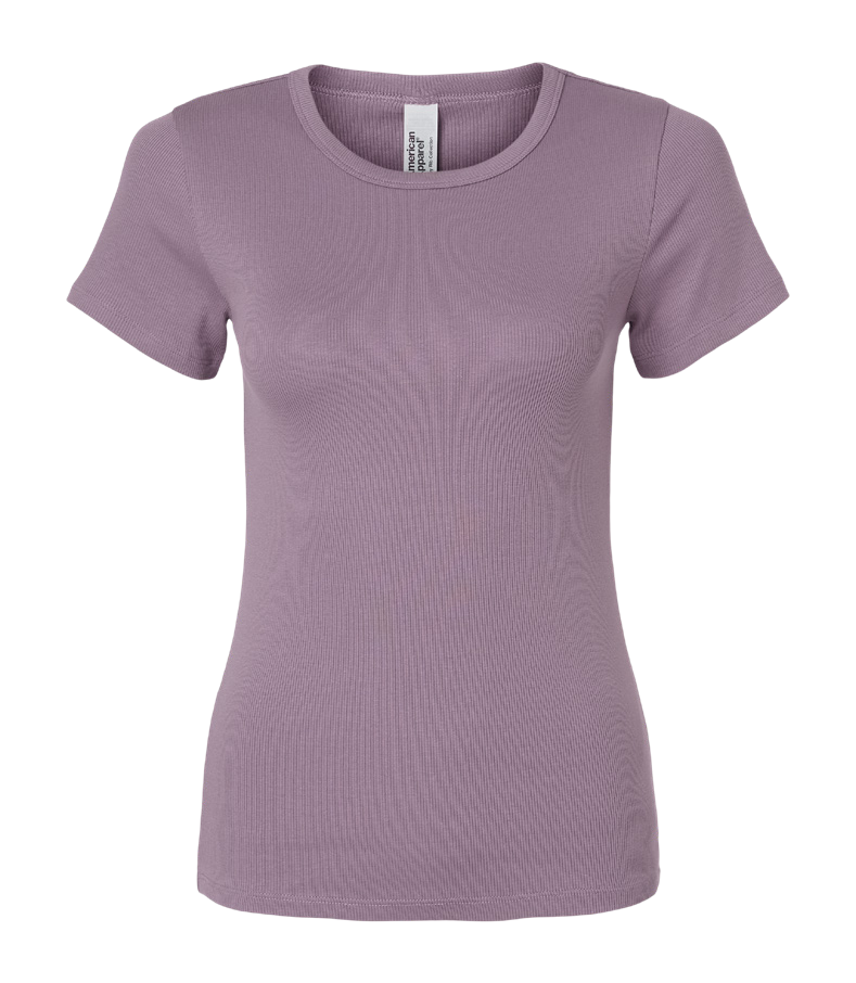 American Apparel Women's Baby Rib Fitted Tee