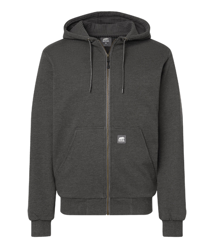 Berne Apparel Men Heritage Grid Fleece-Lined Full-Zip Hooded Sweatshirt