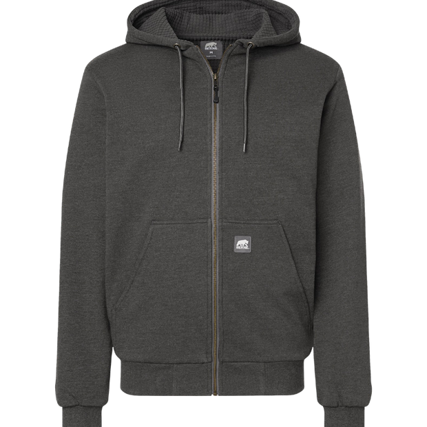 Berne Apparel Men Heritage Grid Fleece-Lined Full-Zip Hooded Sweatshirt
