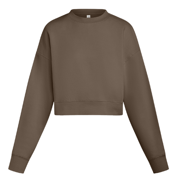 Lane Seven Women Relaxed Cropped Crewneck Sweatshirt