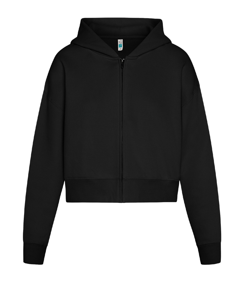Lane Seven Women Relaxed Cropped Full-Zip Hoodie Sweatshirt