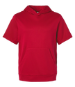 Team 365 Unisex Squad Tech Fleece Hooded Short-Sleeve Sweatshirt