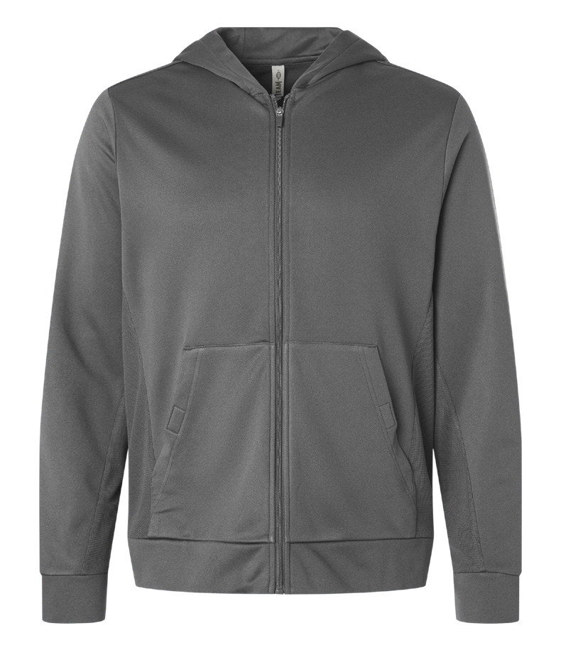 Team 365 Unisex Squad Tech Fleece Hooded Full-Zip