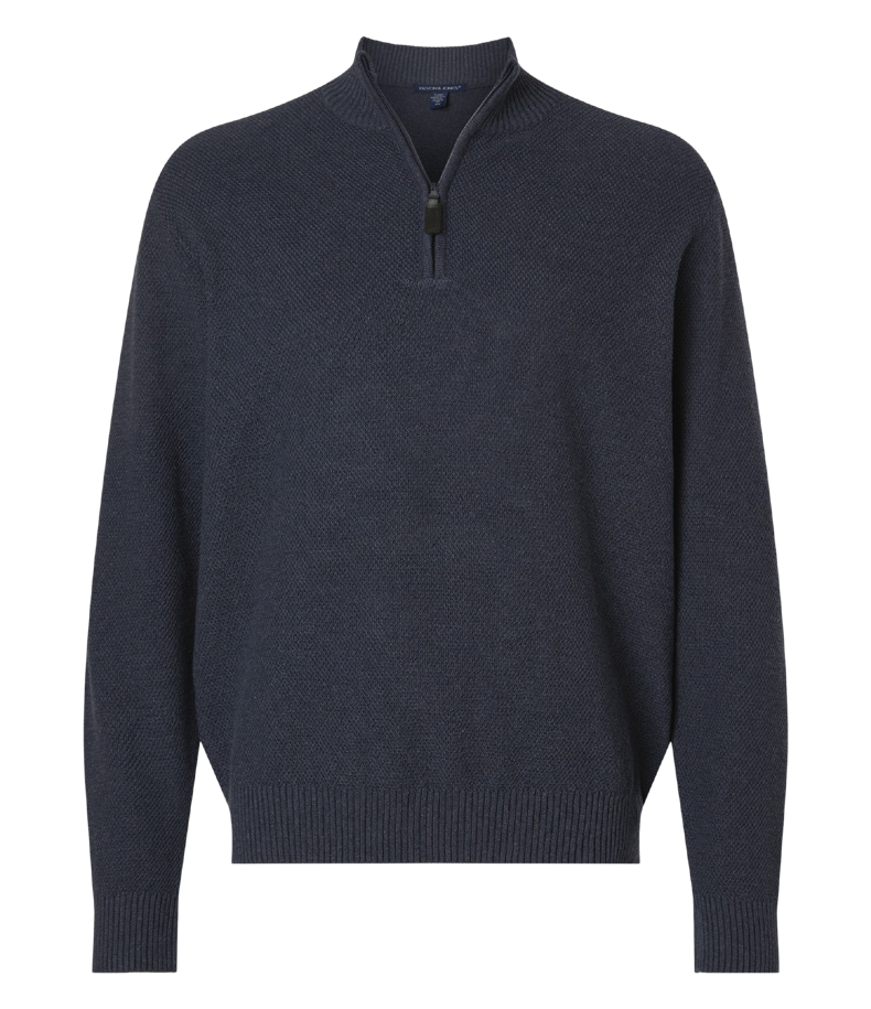 Devon & Jones Men’s Hartland Textured Quarter-Zip Sweater