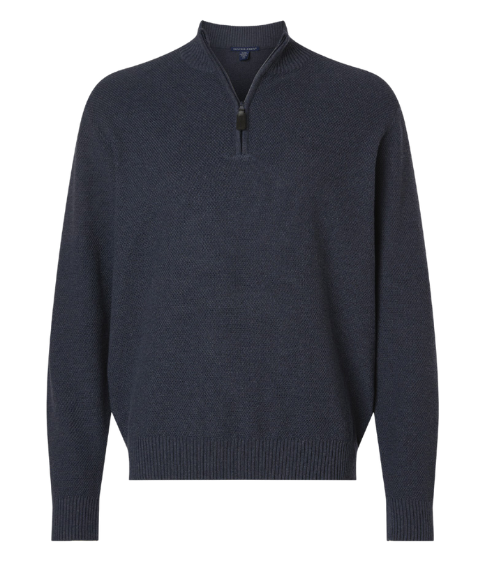 Devon & Jones Men’s Hartland Textured Quarter-Zip Sweater