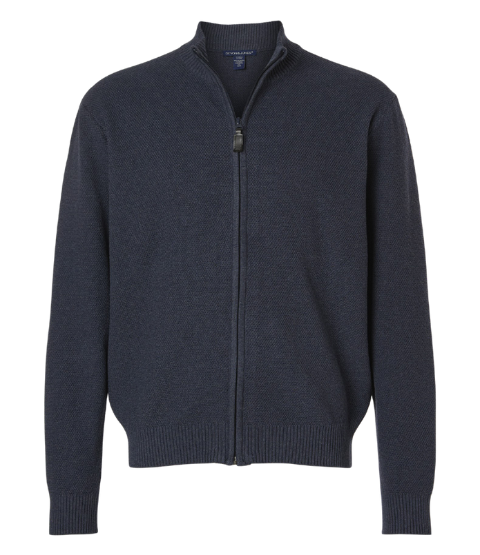 Devon & Jones Men’s Hartland Textured Full-Zip Sweater