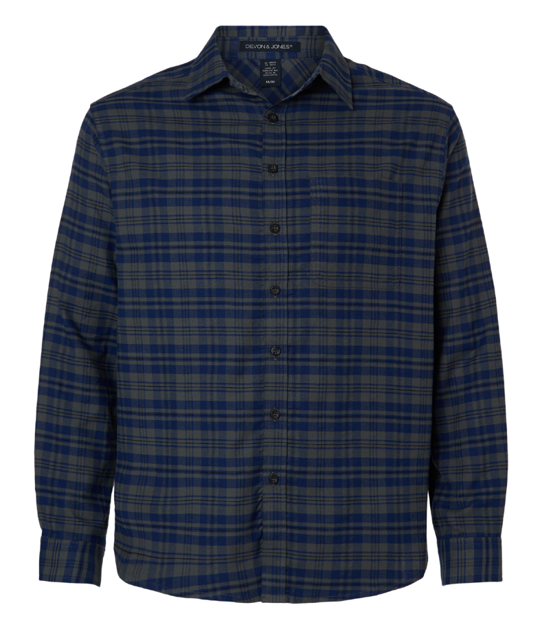 Devon & Jones Men’s Concord Yarn-Dye Flannel Shirt
