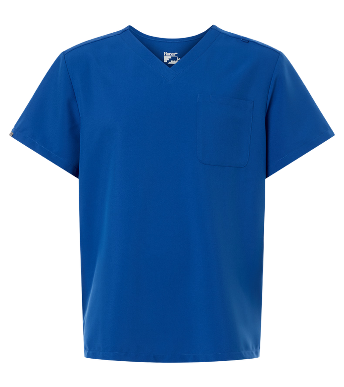 Hanes Men’s V-Neck One-Pocket Scrub Top