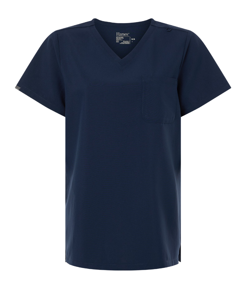 Hanes Women’s V-Neck One-Pocket Scrub Top