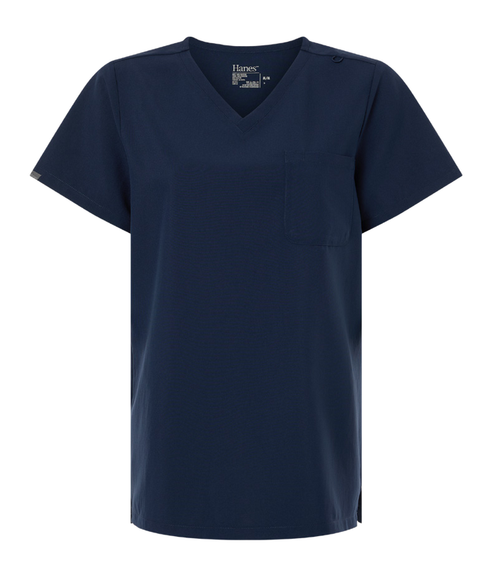 Hanes Women’s V-Neck One-Pocket Scrub Top